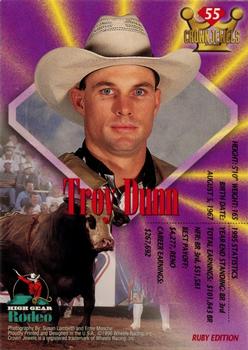 1996 High Gear Rodeo Crown Jewels #55 Troy Dunn Back